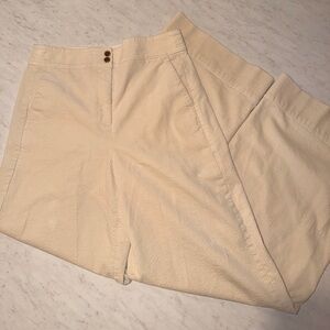 J.Crew Women’s Size 10 Flare Leg Cream Corduroy Pants